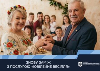 На Сумщині у відділах ДРАЦС доступна послуга “Ювілейне весілля”