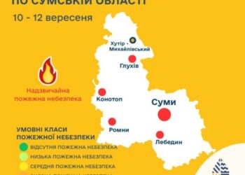 На Сумщині збережеться надзвичайна пожежна небезпека