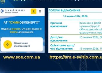 Як дізнатися причину відключення світла за своєю адресою на Сумщині